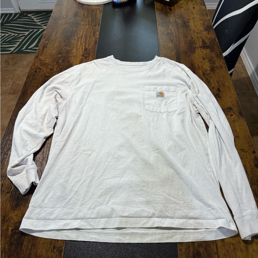 Carhartt Men's Classic White Long Sleeve Tee